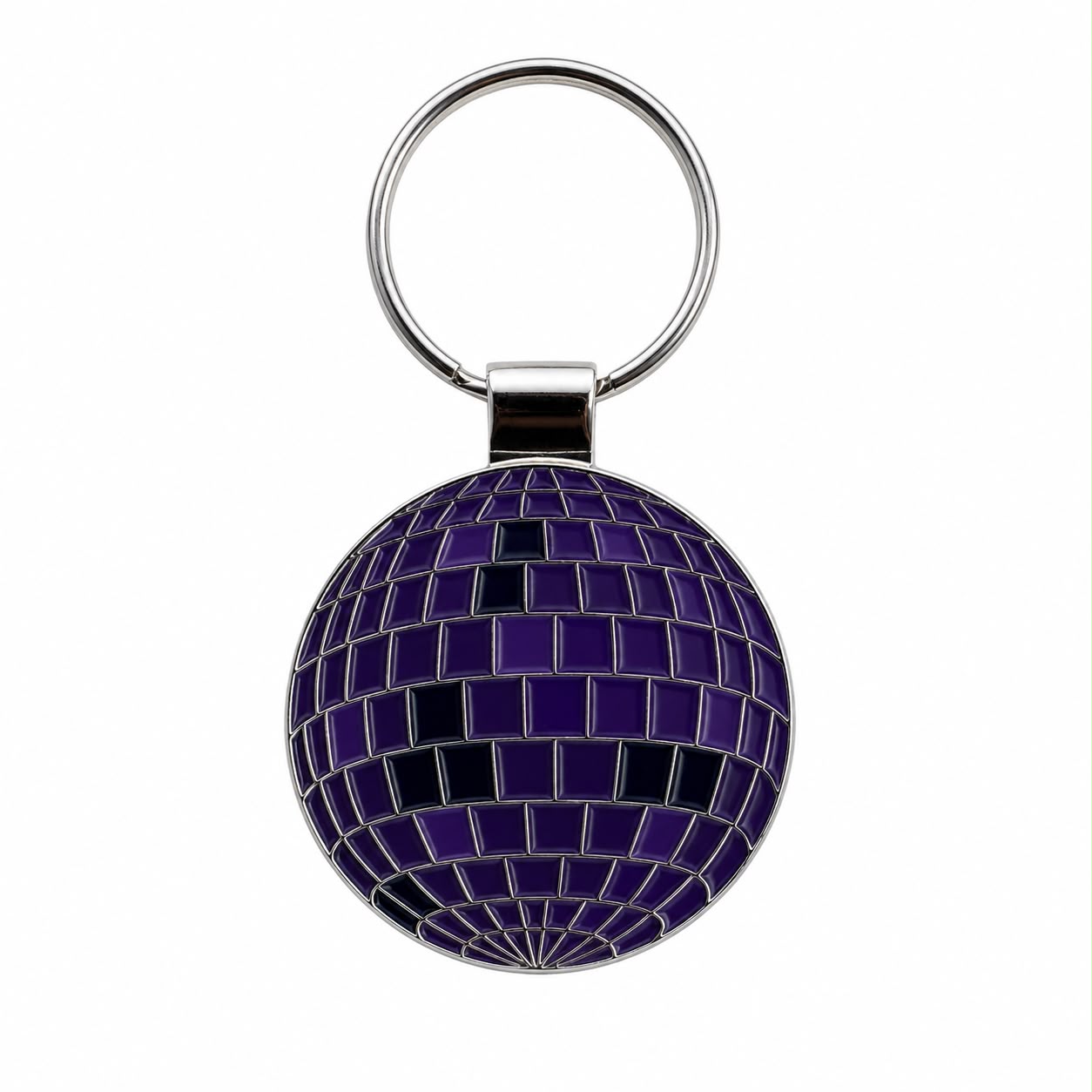 MUSED purple disco ball keychain