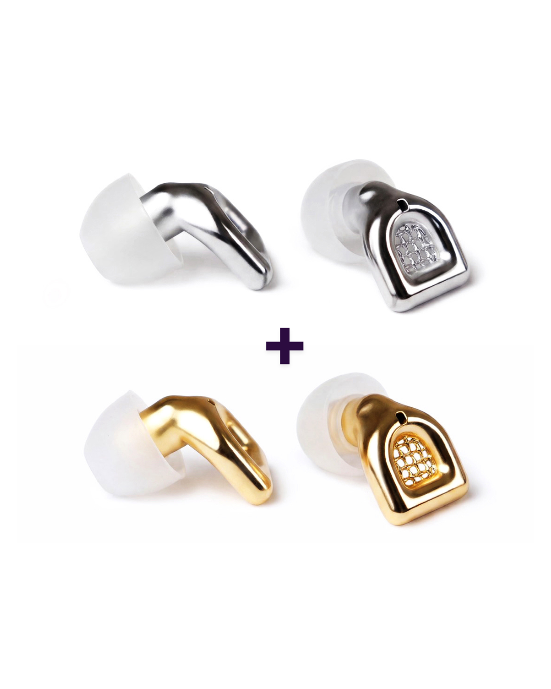 MUSED duo bundle: a silver and a gold pair of earplugs