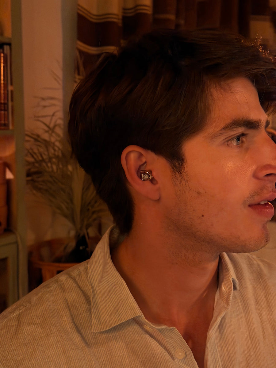 MUSED earplugs worn by a customer