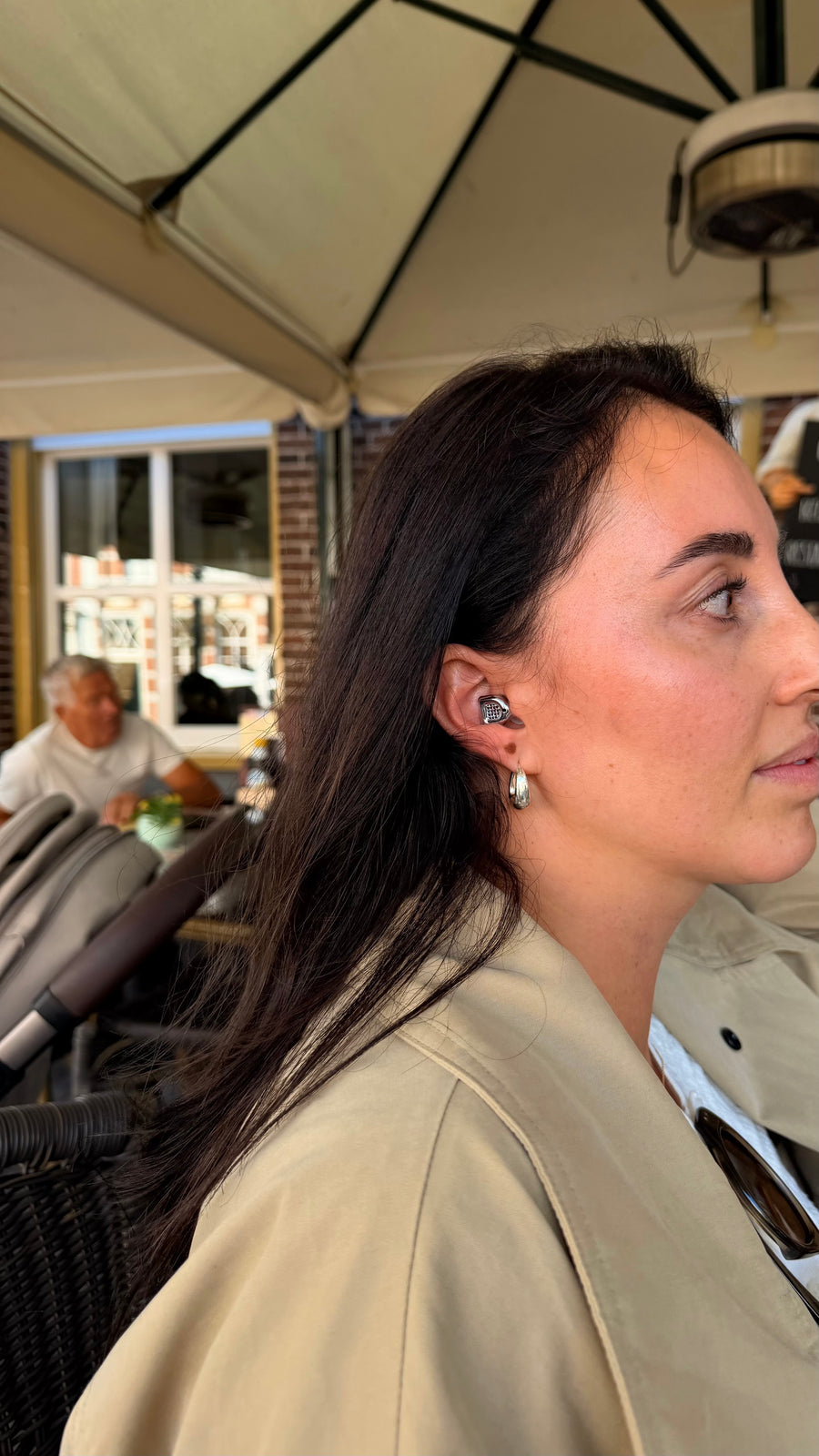 MUSED earplugs worn by a customer